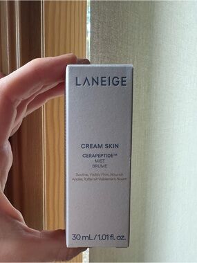 LANEIGE Cream Skin CeraPeptide Mist – light gray and navy text